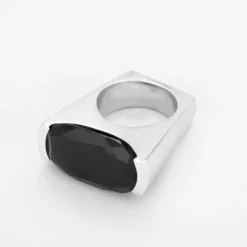 Bague en Or gris, Onyx