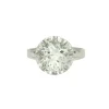 Bague en or gris serti d'une aigue marine