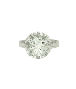 Bague en or gris serti d'une aigue marine