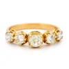 Bague en or jaune 18 carats avec diamants