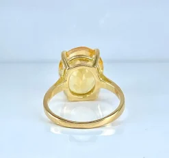 Bague en or jaune 18 carats et citrine