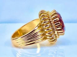 Bague en or jaune 18 carats et citrine Madère