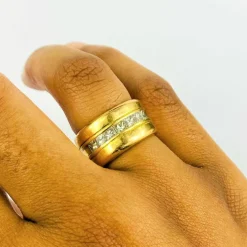 Bague en Or jaune & Diamants