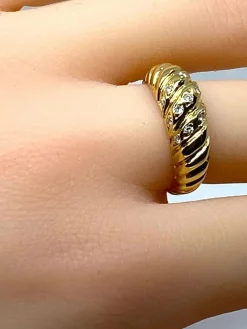 Bague en Or jaune & diamants