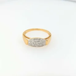 Bague en or jaune 21 diamants