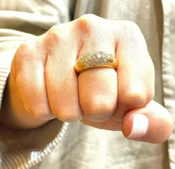 Bague en Or jaune & diamants