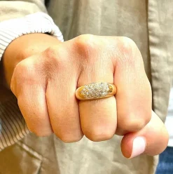 Bague en Or jaune & diamants