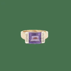 Bague en Or jaune, Améthyste
