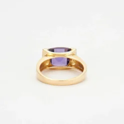 Bague en Or jaune, Améthyste