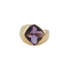 Bague en or jaune avec améthyste