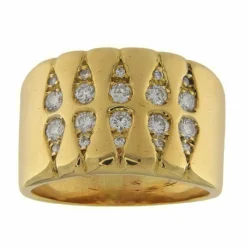 Bague en or jaune avec diamants de 0,58 ct