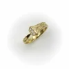 Bague en or jaune avec diamants