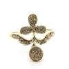 Bague en or jaune avec diamants