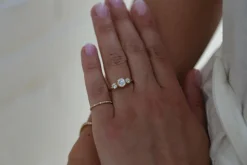 Bague en or jaune avec diamants Old Mine