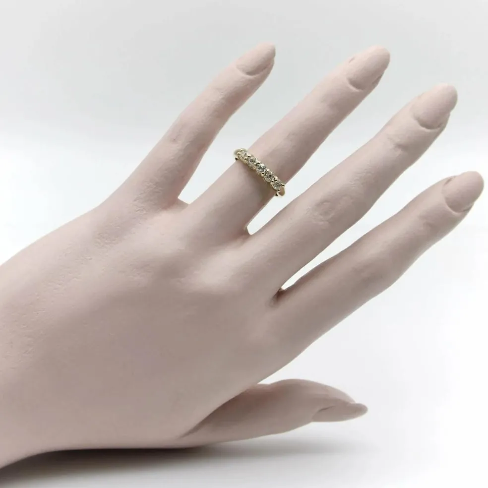 Bague en or jaune avec diamant taille européenne ancienne