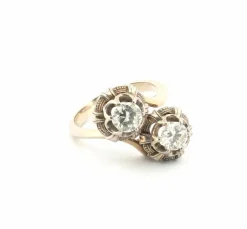 Bague en or jaune avec diamants