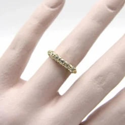 Bague en or jaune avec diamant taille européenne ancienne