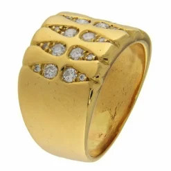 Bague en or jaune avec diamants de 0,58 ct