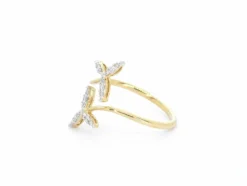 Bague en or jaune avec diamants