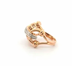 Bague en or jaune avec diamants