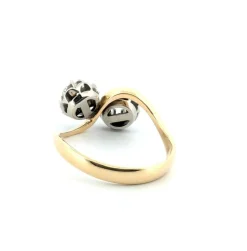 Bague en or jaune avec diamants