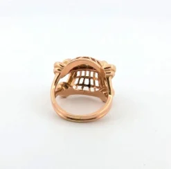 Bague en or jaune avec diamants