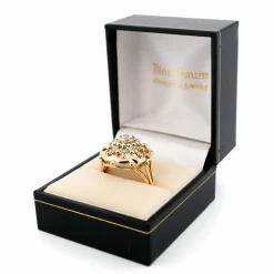 Bague en or jaune avec diamants