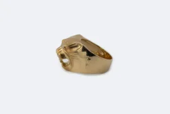 Bague en or jaune avec panthère et diamants