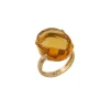 Bague en or jaune avec topaze