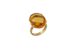 Bague en or jaune avec topaze