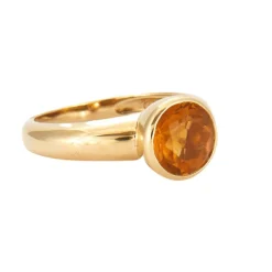 Bague en Or jaune, citrine
