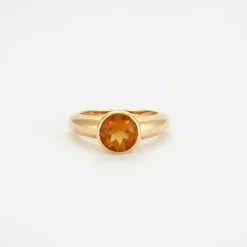 Bague en Or jaune, citrine
