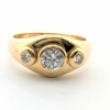 Bague en or jaune diamants
