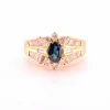 Bague en Or jaune, Diamants & Saphir