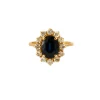 Bague en Or jaune, diamants & saphirs