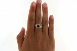 Bague en Or jaune, diamant & émeraude