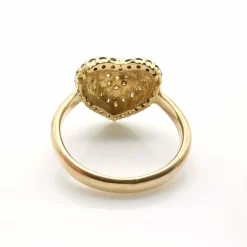 Bague en or jaune diamants
