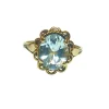 Bague en or jaune et aigue-marine