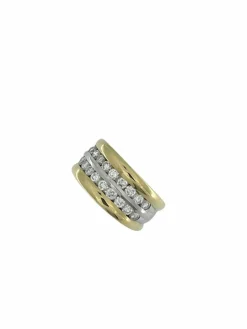 Bague en or jaune et blanc diamants certifiée HRD