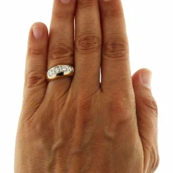 Bague en or jaune et blanc avec diamants de 0,74 ct