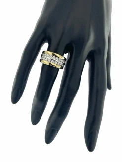 Bague en or jaune et blanc diamants certifiée HRD