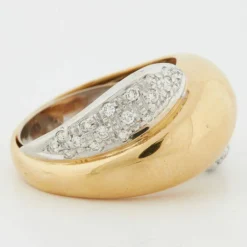 Bague en or jaune et blanc 18 cts