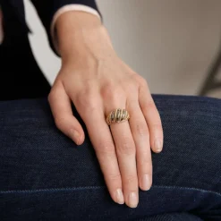 Bague en or jaune et blanc