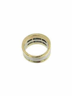 Bague en or jaune et blanc diamants certifiée HRD