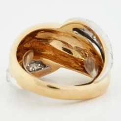 Bague en or jaune et blanc 18 cts