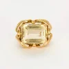Bague en or jaune et citrine