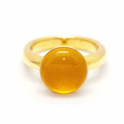 Bague en Or Jaune et Citrine