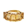 Bague en or jaune et citrines