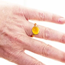 Bague en Or Jaune et Citrine