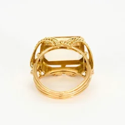 Bague en or jaune et citrine